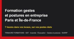 Formation gestes et postures en entreprise à Paris et en Île-de-France